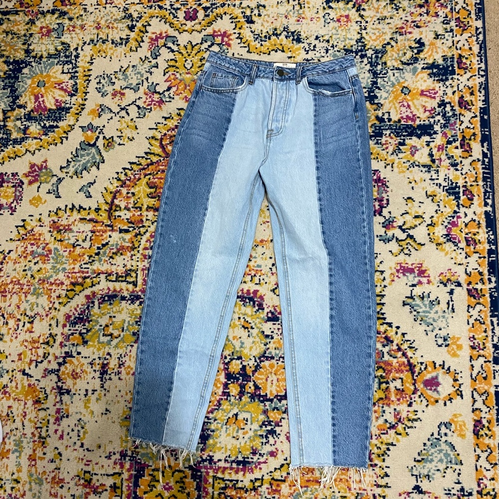 asos multi color mom jeans